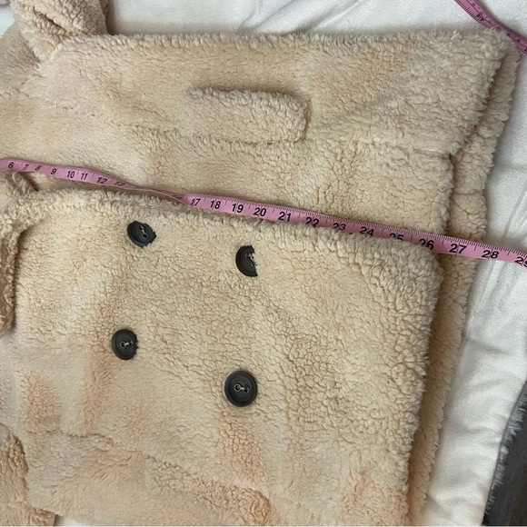 Free People notched Teddy peacoat Jacket cream nbnn - Picture 12 of 16